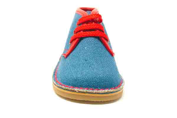 Andago 22-Brian Denim Boys Shoe with Red Lace