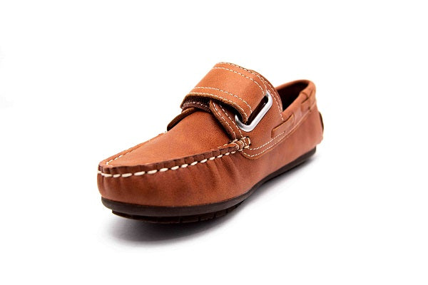 Venettini 55-Samy C Luggage Leather Velcro Loafer