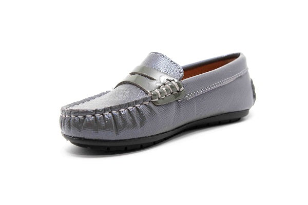 Venettini Boys 55-Savor 174 Grey Gambino Leather Loafer