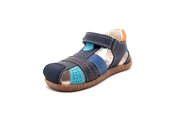 Pablosky Kids Navy Leather Boys Sandal - 024726