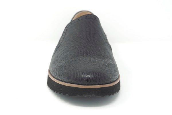 Venettini Boys 55-Rubins 3 Black Sand Leather Slip On Shoe