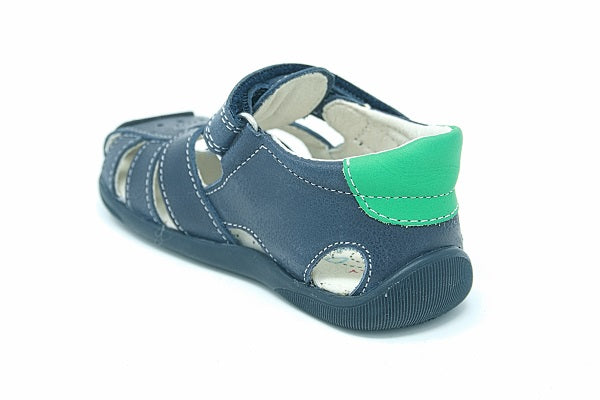 Pablosky Kids Navy Leather Boys Sandal - 024426