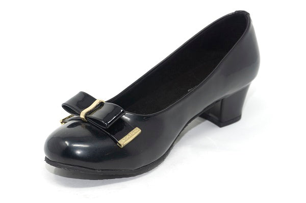 Michael Kors Girls Ella Kiera Black Patent Pump Shoe