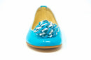 Andago 20-Rita Turquoise Patent Leather Girls Flat Shoe