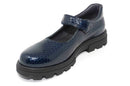 Pablosky Kids Navy Croc Leather Mary Jane Girls Shoe - 335228