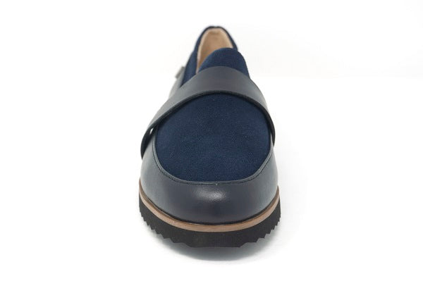 Venettini Kids 55-Gemma Navy Suede Leather Shoe