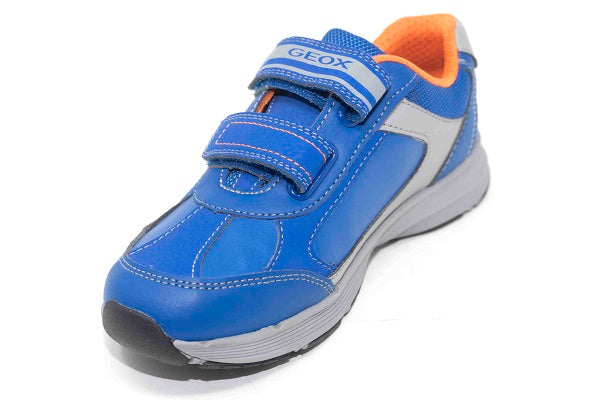 Geox J Top Fly, Boys Royal Blue Leather Sneaker