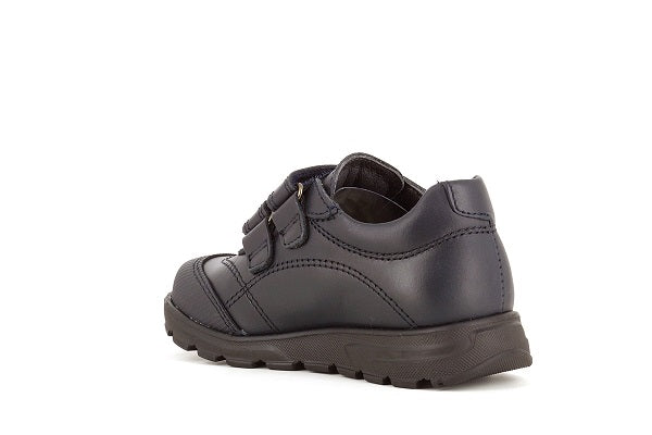 Pablosky Kids Navy Leather Double Velcro Shoe - 334720