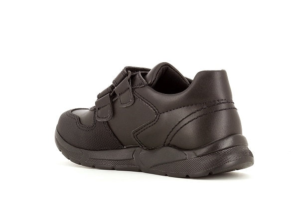 Pablosky Kids Black Leather Double Velcro Sneaker - 720510