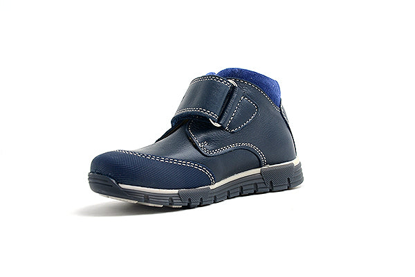 Pablosky Kids Navy Leather Boys Boot - 017332