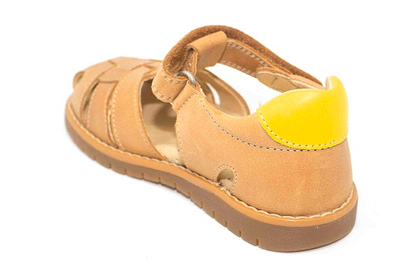 Pablosky Kids Brown Leather Boys Sandal - 049576