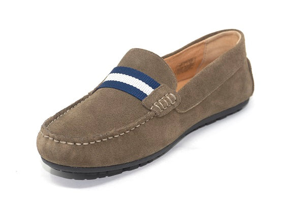 Umi Kids Aiken III Taupe Suede Boys Leather Loafer Shoe