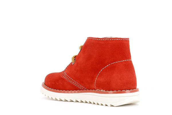 Pablosky Kids Red Suede Leather Boot - 598066