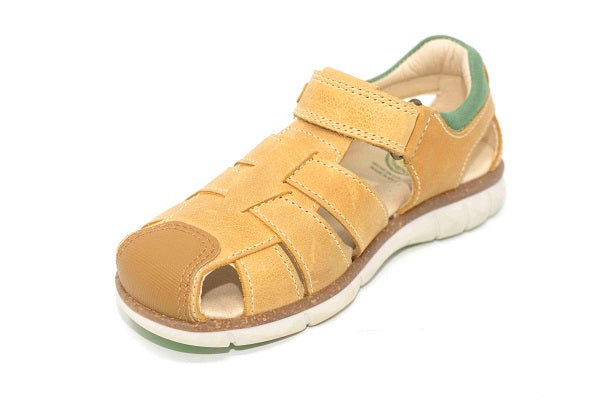 Pablosky Kids Brown Leather Boys Sandal - 589285