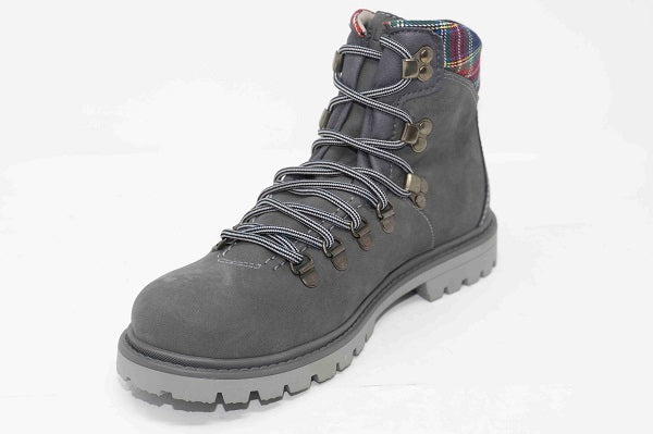 Pablosky Kids Grey Leather Boys Boot - 712154