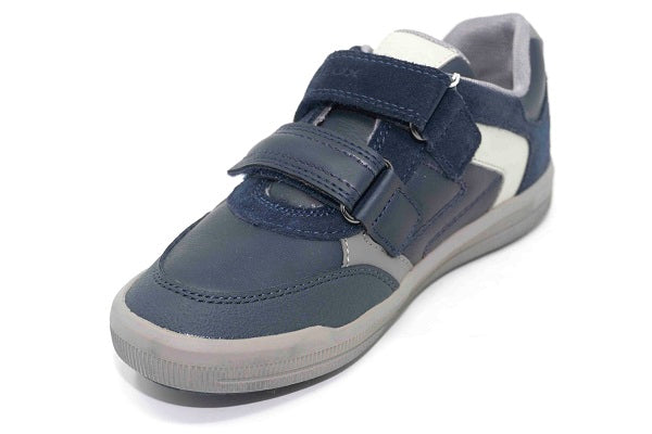 Geox Jr Arzach, Boys Navy & Grey Low-Top Sneaker