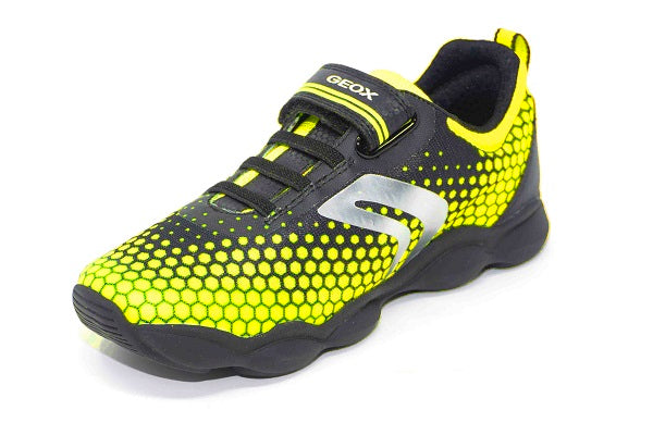 Geox J Munfrey, Boys Black & Lime Sneaker