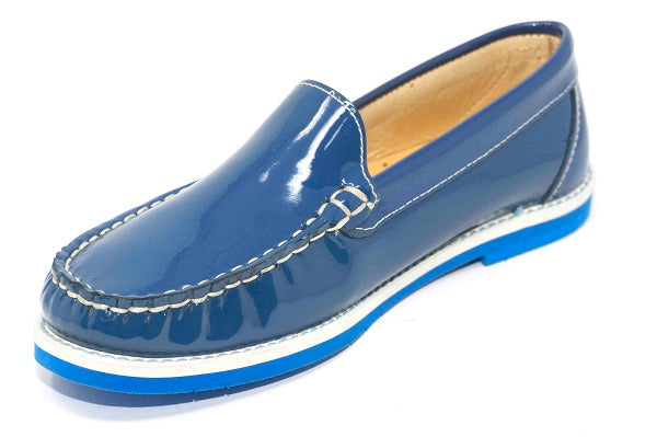 Andago 21-Riley Marine Patent Leather Mocassin Shoe