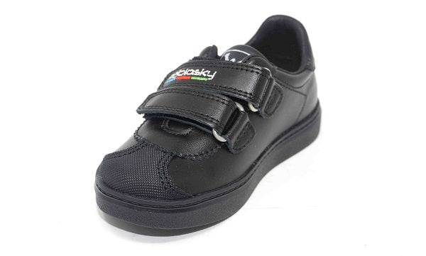 Pablosky Kids Black Leather Velcro Boys Shoe - 279010