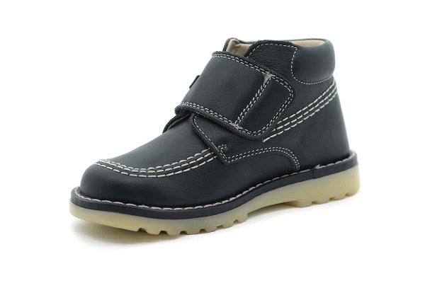 Pablosky Kids Navy Leather Boys Boot - 018322