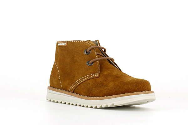 Pablosky Kids Brown Suede Leather Boys Shoe - 590688