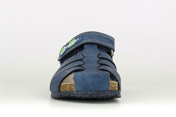 Pablosky Kids Denim Blue Leather Boys Sandal - 596420