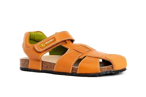 Pablosky Kids Brown Leather Boys Sandal - 597381