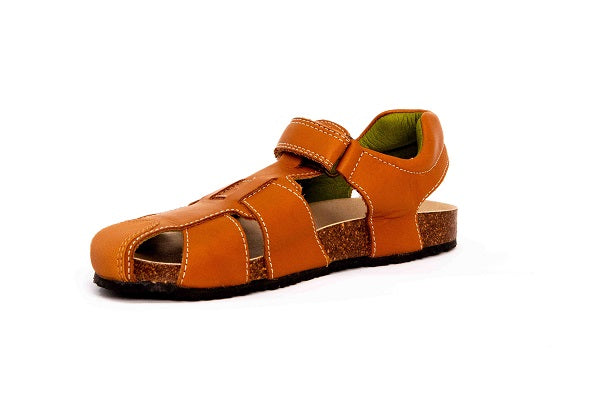 Pablosky Kids Brown Leather Boys Sandal - 597381