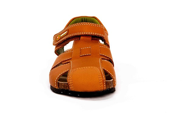 Pablosky Kids Brown Leather Boys Sandal - 597381