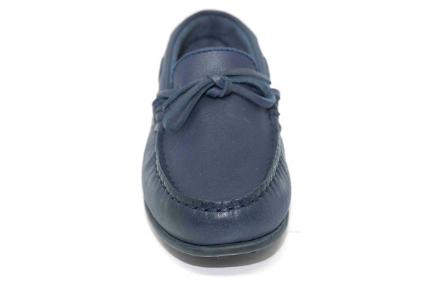 Pablosky Kids Navy Leather Boys Driver Shoe - 122926