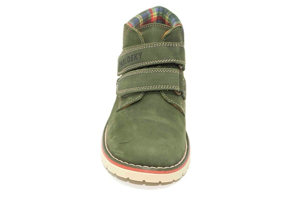 Pablosky Kids Olive Green Suede Leather Boys Boot - 038684