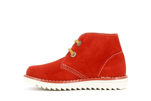 Pablosky Kids Red Suede Leather Boot - 598066