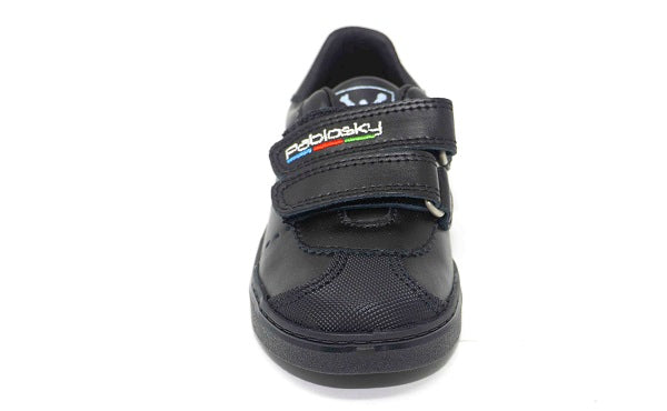 Pablosky Kids Black Leather Velcro Boys Shoe - 279010