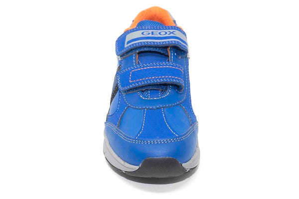 Geox J Top Fly, Boys Royal Blue Leather Sneaker