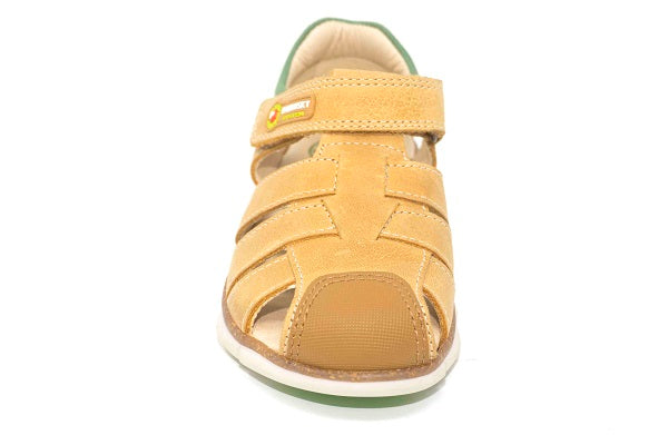 Pablosky Kids Brown Leather Boys Sandal - 589285