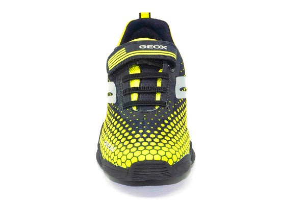 Geox J Munfrey, Boys Black & Lime Sneaker