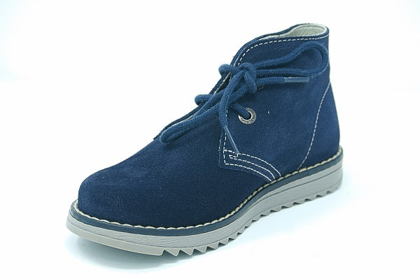 Pablosky Kids Navy Suede Leather Boys Shoe - 590626