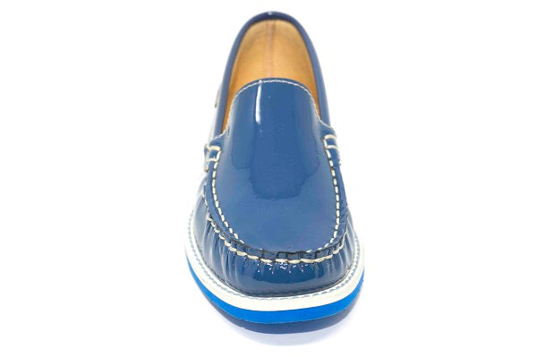 Andago 21-Riley Marine Patent Leather Mocassin Shoe