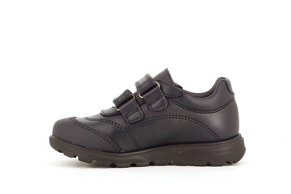 Pablosky Kids Navy Leather Double Velcro Shoe - 334720