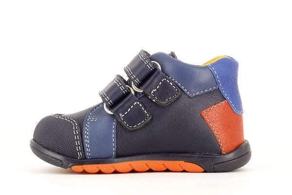 Pablosky Kids Tomcat Cosmos Navy Leather Boys Boot - 084432