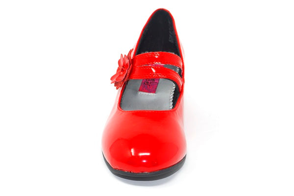 Rachel Shoes Ellie Girls Red Wedge Dress Shoe