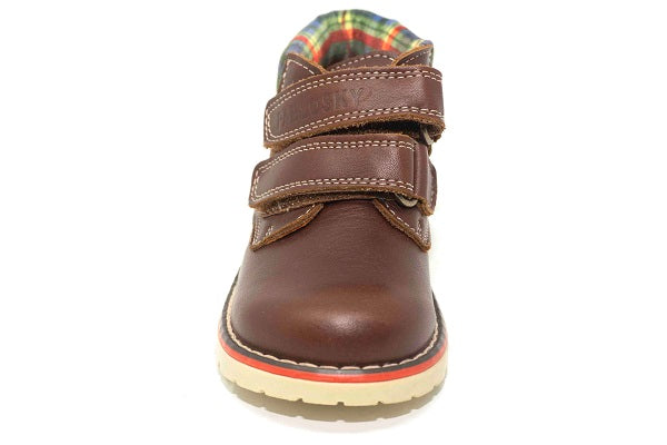 Pablosky Kids Brown Leather Velcro Boys Shoe - 038692