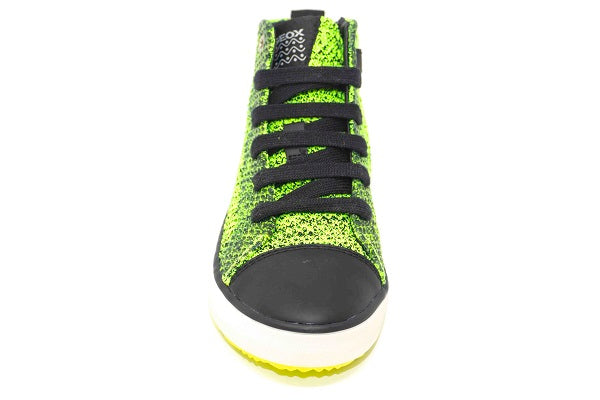 Geox J Alonisson Boys Lime & Black Sneaker