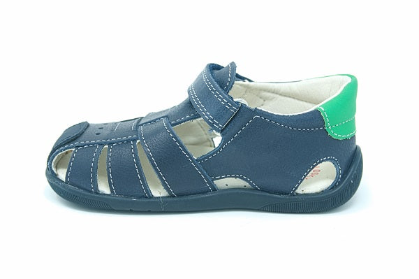 Pablosky Kids Navy Leather Boys Sandal - 024426