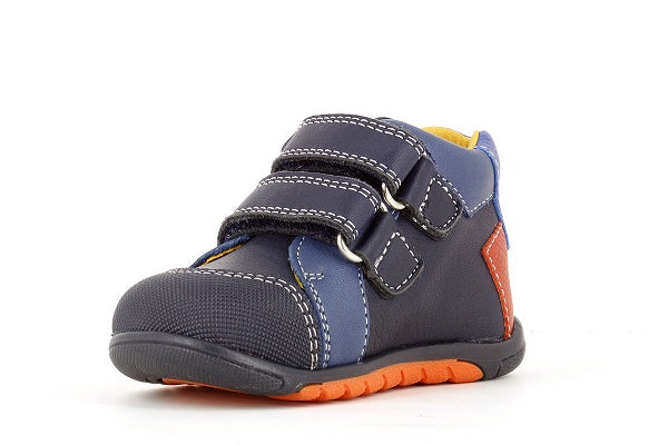 Pablosky Kids Tomcat Cosmos Navy Leather Boys Boot - 084432