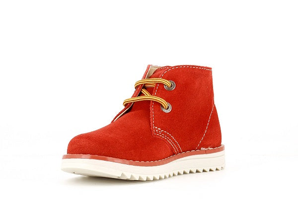 Pablosky Kids Red Suede Leather Boot - 598066