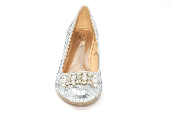 Badgley Mischka Girls Starlett Adorb Silver Pump