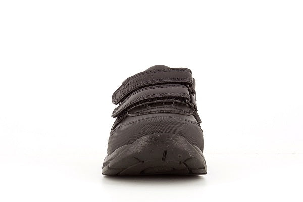 Pablosky Kids Black Leather Double Velcro Sneaker - 720510