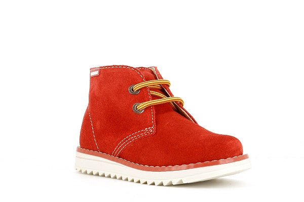 Pablosky Kids Red Suede Leather Boot - 598066