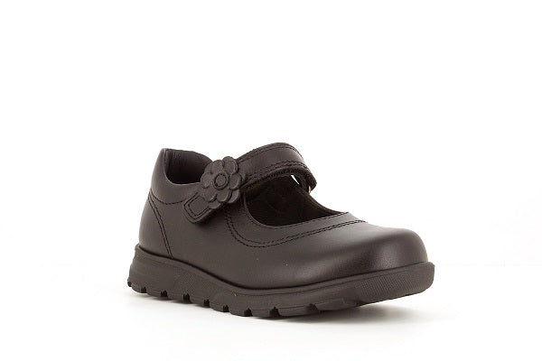 Pablosky Kids Black Smooth Leather Velcro Mary Jane Shoe - 340010